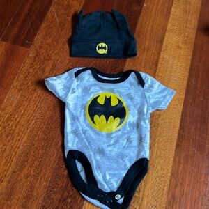 Batman onsie and hat